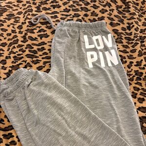 PINK Victoria's Secret Gray Track Pants